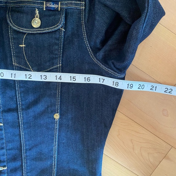 Fidelity Denim Jean Jacket Womens Sz M Lightweight Capsule Western Casual Lux - Picture 6 of 10